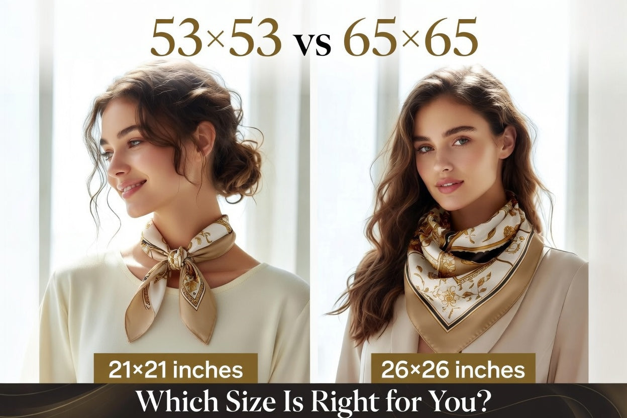 53×53 vs 65×65 Silk Scarves: Which Size Is Right for You?