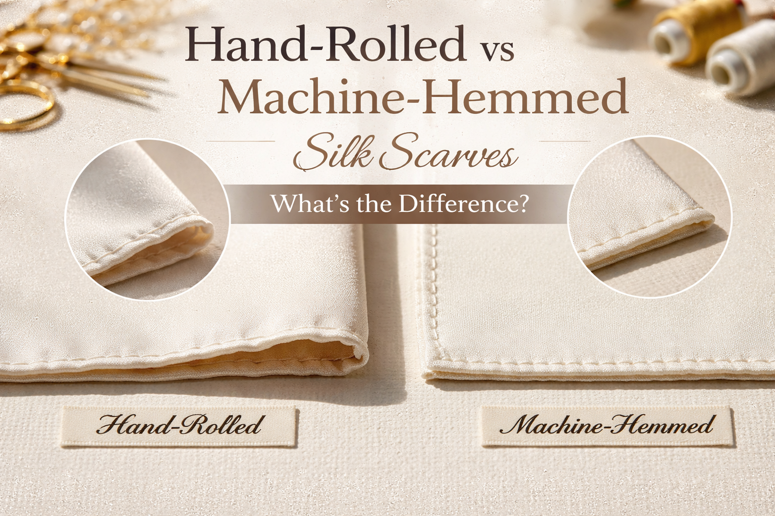 Hand-Rolled vs Machine-Hemmed Silk Scarves: What's the Difference?