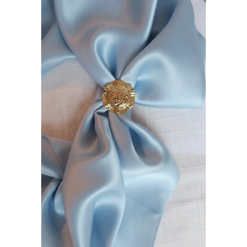 Elegant Scarf Ring - Versatile Buckle & Clip for Silk Scarves – Gold Hammered- Scarves4you