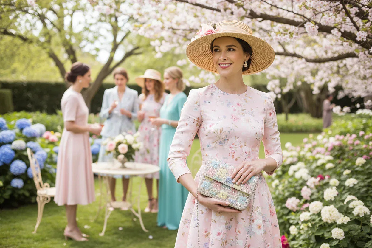 Beaded Floral Clutch Bag - Handcrafted Evening Purse - Scarves4you