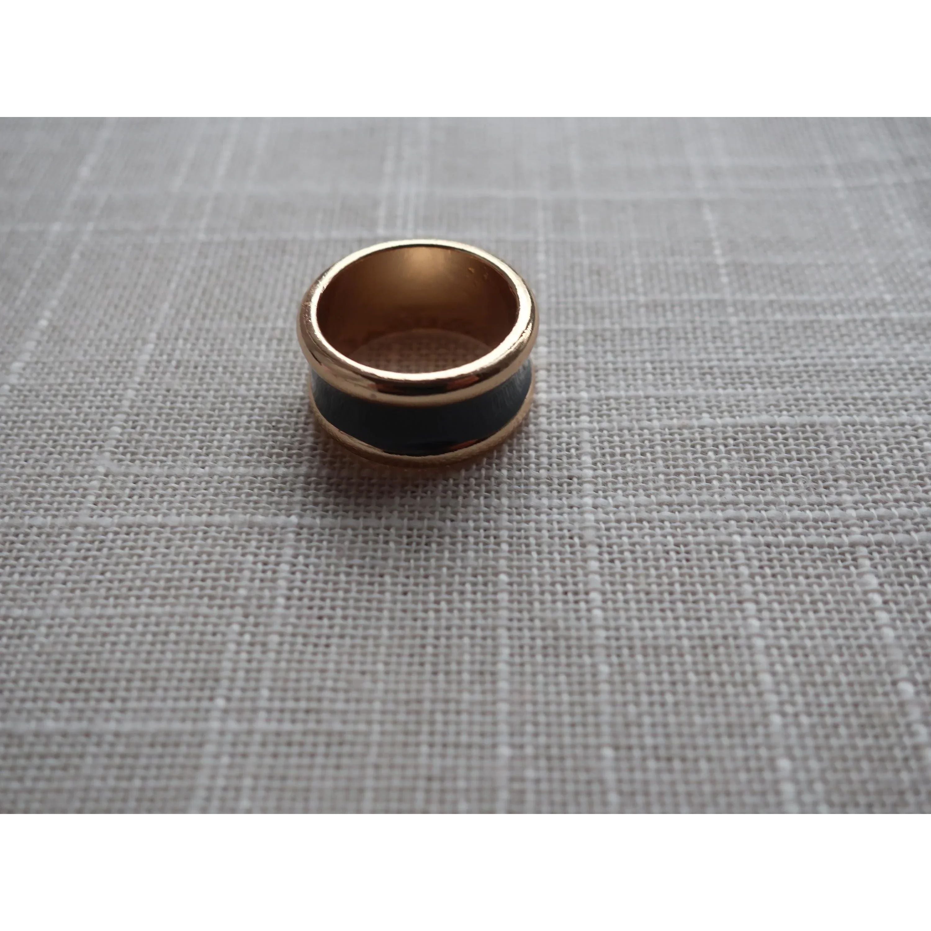 Elegant grey and gold enamel scarf ring on linen background - silk scarf accessory by Scarves4you





