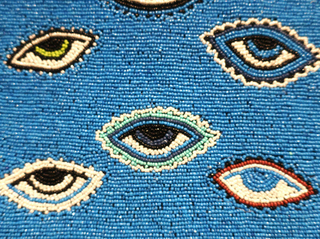 Women's Evil Eye Bag Purse Handbag Boho Mini Crossbody Bag Beaded Clutch Bag Banjara Hippie Purse Good Luck Charm Evil Eye Protection