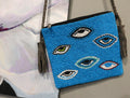 Women's Evil Eye Bag Purse Handbag Boho Mini Crossbody Bag Beaded Clutch Bag Banjara Hippie Purse Good Luck Charm Evil Eye Protection