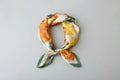 Sunflower Silk Scarf 53x53cm - Mulberry Silk Square Scarf Yellow Floral - Scarves4you