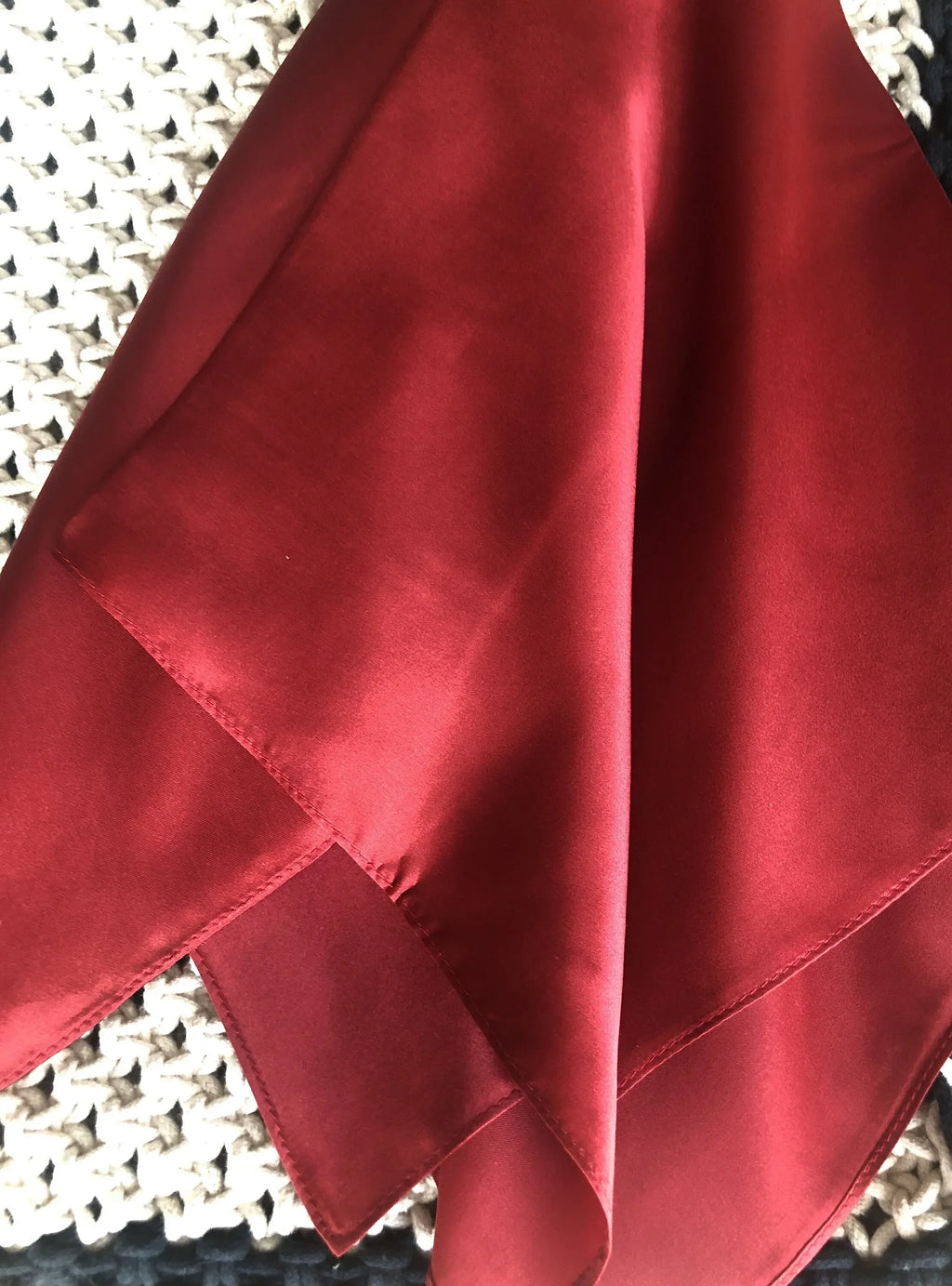 Red Pure Silk Scarf 53x53 cm - Scarves4you