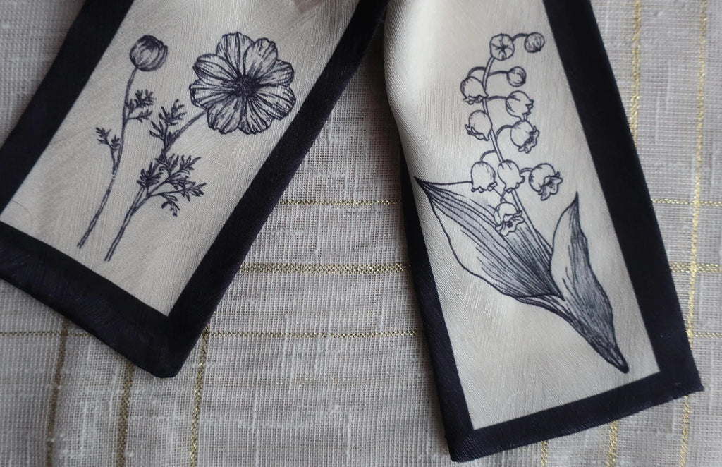 Skinny Scarf 125×7 cm – Floral Print Hair Ribbon | Versatile Headband & Neck Tie - Scarves4you