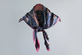 Navy Botanical Bird Silk Scarf - 68cm - Scarves4you