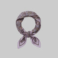 Premium Mulberry Silk Square Scarf - Pink Violet Paisley Pattern 90x90cm - Scarves4you