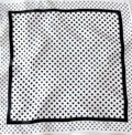 White Polka Dot Silk Scarf 53×53 cm | Classic Bandana - Scarves4you
