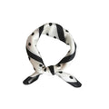White Polka Dot Silk Scarf 53×53 cm – Black Dots & Border | Classic Bandana - Scarves4you