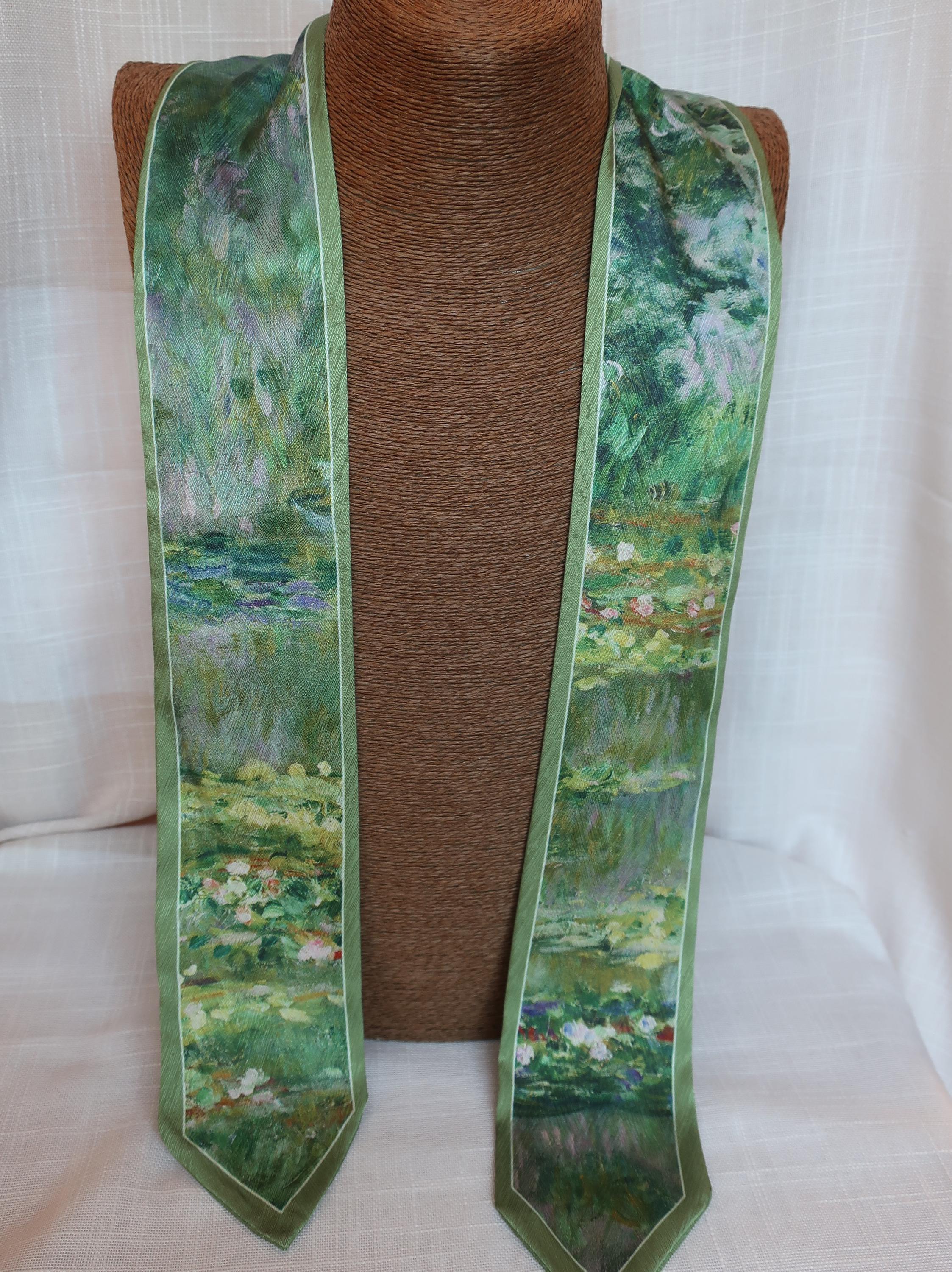 Vintage Oil Painting Headband: Elegant Floral Hair Accessory & Skinny Scarf for Bags - Scarves4you