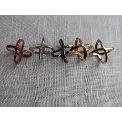 Mini Scarf Ring 1.3cm - Cross-Shape Metal Buckle | 5 Color Options - Scarves4you