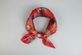 Artistically Vibrant Garden of Fire Silk Scarf 53x53 cm - Scarves4you