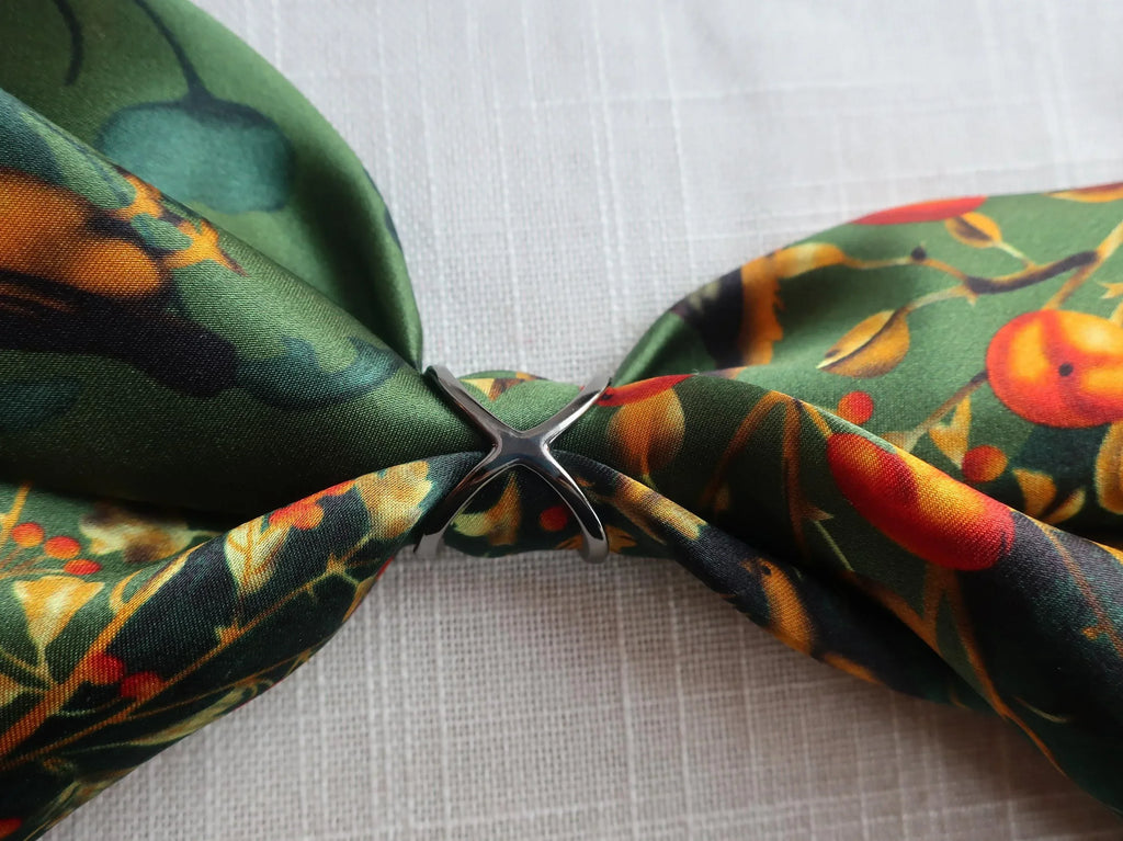 Mini Scarf Ring 1.3cm - Cross-Shape Metal Buckle | 5 Color Options - Scarves4you