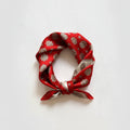 Silk Square Scarf 53×53 cm – Red Mandala & Paisley Print | Bohemian - Scarves4you