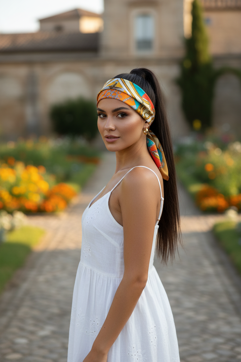 Lakats matos kā matu lente ar zirgasti