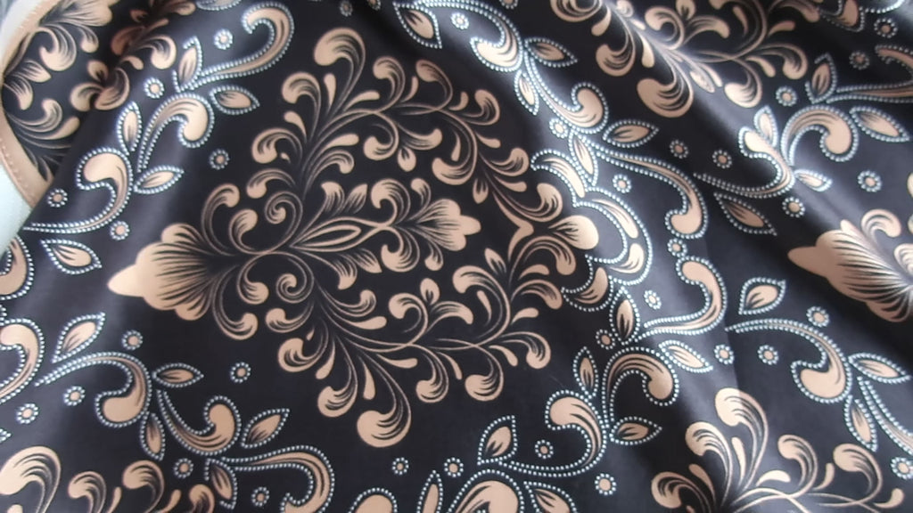 Natural Mulberry Silk Scarf – Multicolor Paisley Pattern Design – 53x53 cm