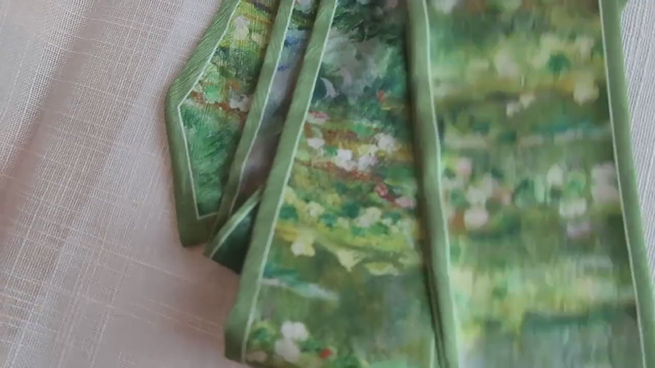 Vintage Oil Painting Headband: Elegant Floral Hair Accessory & Skinny Scarf for Bags